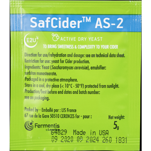 SafCider AS-2 Dry Cider Yeast
